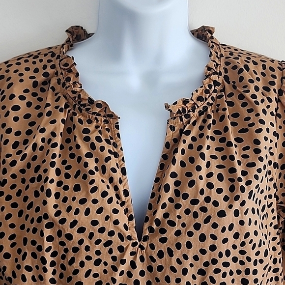 J.Crew Leopard Print tiered mini dress size small - Picture 6 of 9
